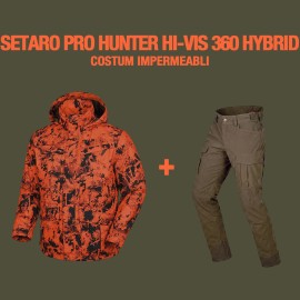 JACHETA IMPERMEABILA CHAMELEON CAMO 360° HI-VIS HYBRID CU PANTALONI IMPERMEABILI SETARO PRO HUNTER