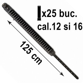 CENTURĂ CARTUȘIERĂ DIN PIELE PENTRU 25 DE CARTUȘE, CAL. 12/16 – NEGRU