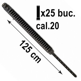 CENTURĂ CARTUȘIERĂ DIN PIELE PENTRU 25 DE CARTUȘE, CAL. 20 – NEGRU