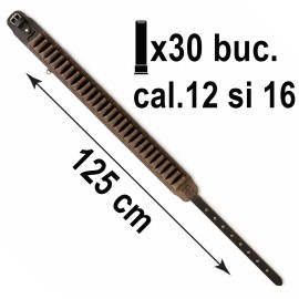 CENTURĂ CARTUȘIERĂ DIN PIELE PENTRU 30 DE CARTUȘE, CAL. 12/16 – MARO