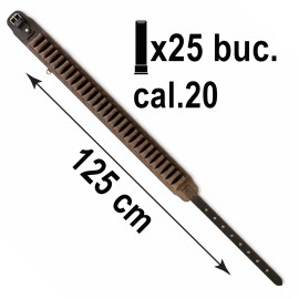 CENTURĂ CARTUȘIERĂ DIN PIELE PENTRU 25 DE CARTUȘE, CAL. 20 – MARO