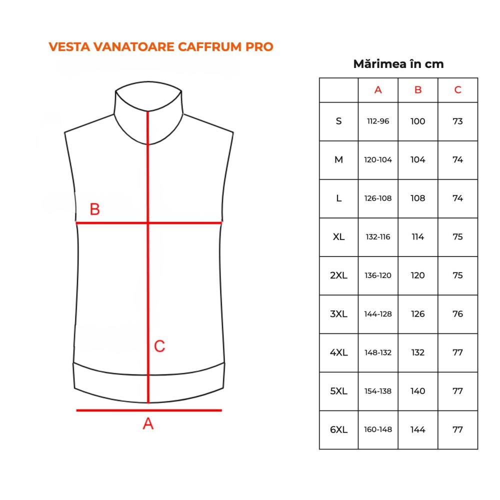 CAFFRUM PRO SET – VESTĂ DE VÂNĂTOARE, PANTALONI CAFFRUM, TRICOU ȘI CUREA GLOBIFER